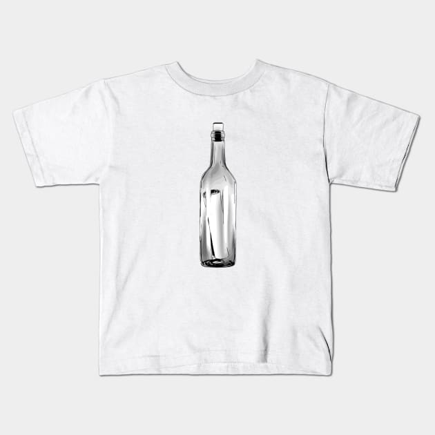 Bottle Message Kids T-Shirt by euglenii